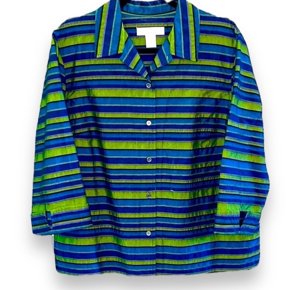 C.I.o.t.h.e.s. Women's Sz 1X Textured Horizontal Stripe Jacket
